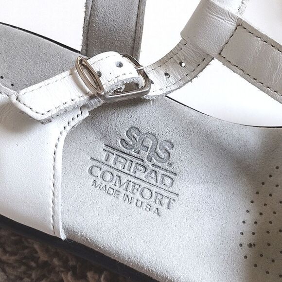 SAS Women's Size 9 N White Tripad Comfort Adjustable Sandals - Picture 7 of 8